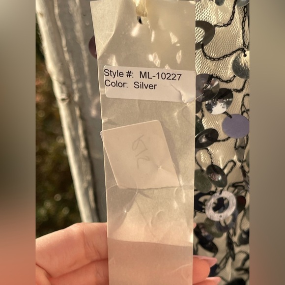 NWT 2010s Deadstock Ombré Chunky Sequin Monique Leshman High Neck Disco Top - Picture 4 of 4